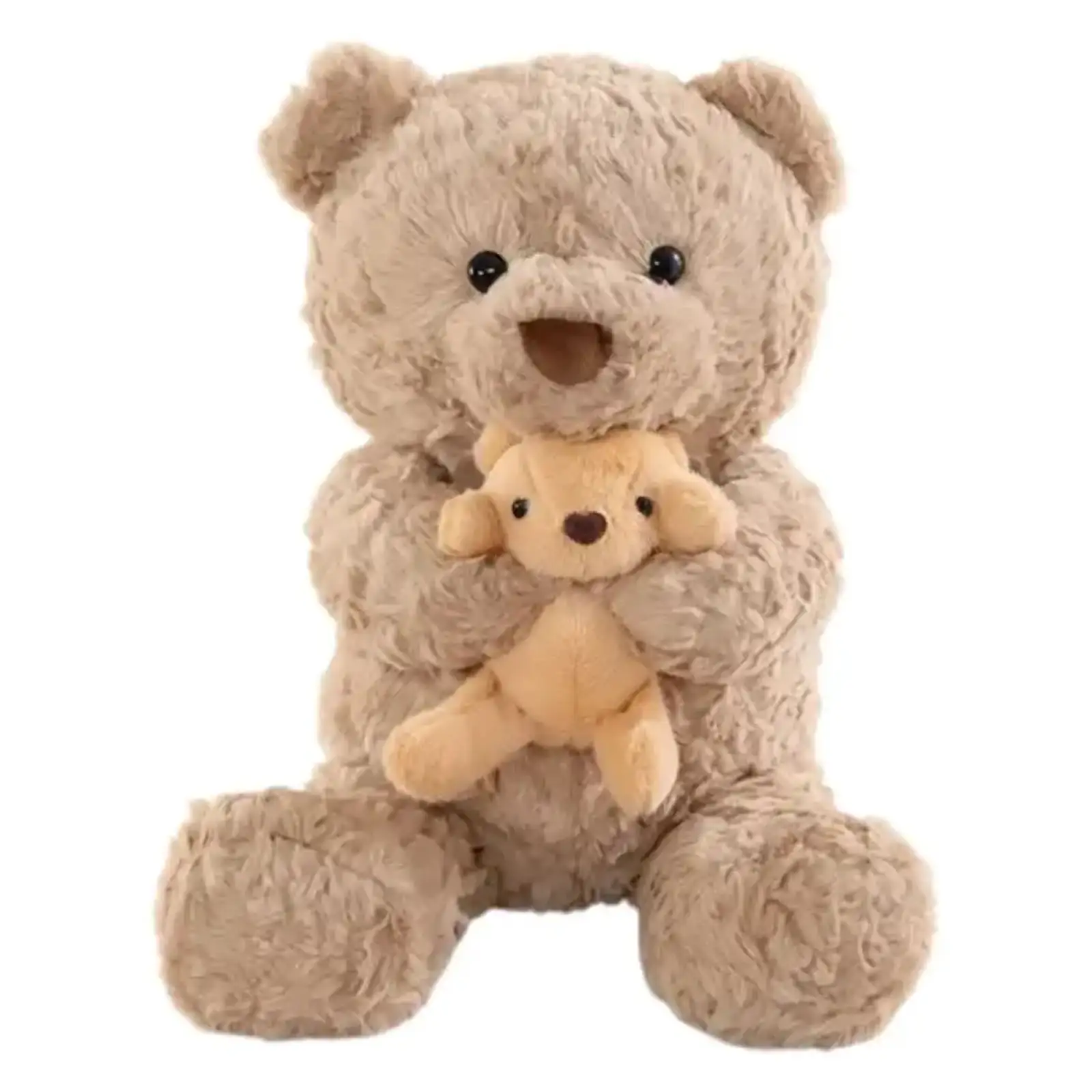 Игрушка-подушка Медведь с малышом и пледом 110x140 см бежевый 509-33P ТМ COLORFUL HOME (509-33BE) UA