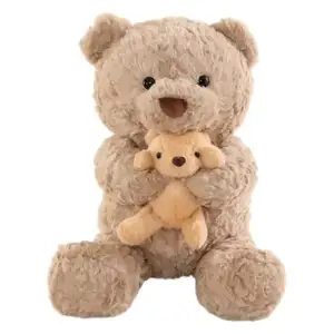 Игрушка-подушка Медведь с малышом и пледом 110x140 см бежевый 509-33P ТМ COLORFUL HOME (509-33BE) UA