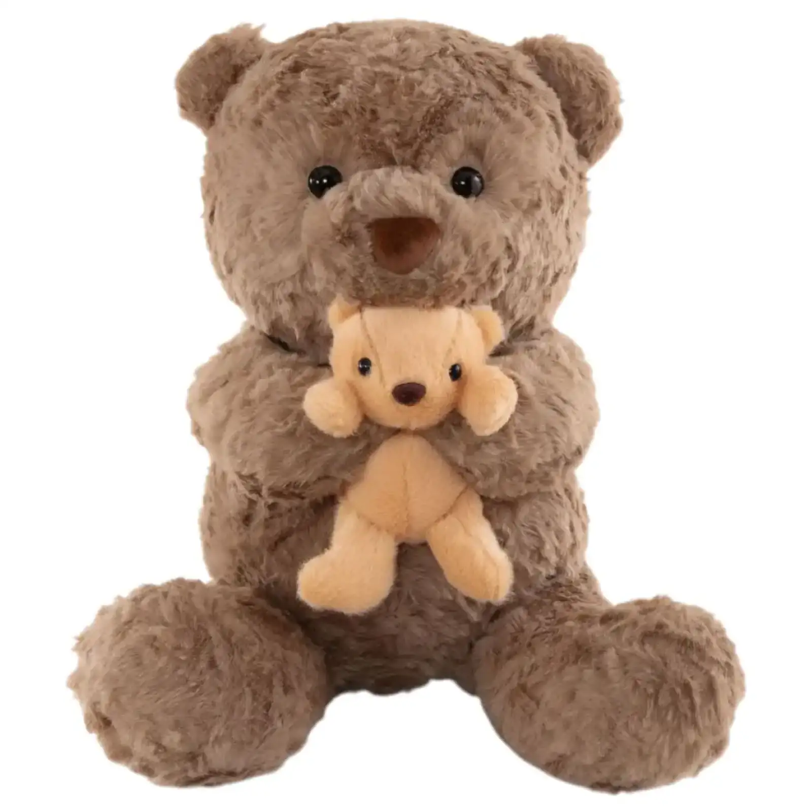 Игрушка-подушка Медведь с малышом и пледом 110х140 см коричневый 509-33BR ТМ COLORFUL HOME UA