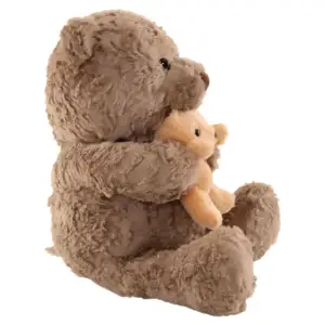 Игрушка-подушка Медведь с малышом и пледом 110х140 см коричневый 509-33BR ТМ COLORFUL HOME UA