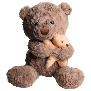 Игрушка-подушка Медведь с малышом и пледом 110х140 см коричневый 509-33BR ТМ COLORFUL HOME UA
