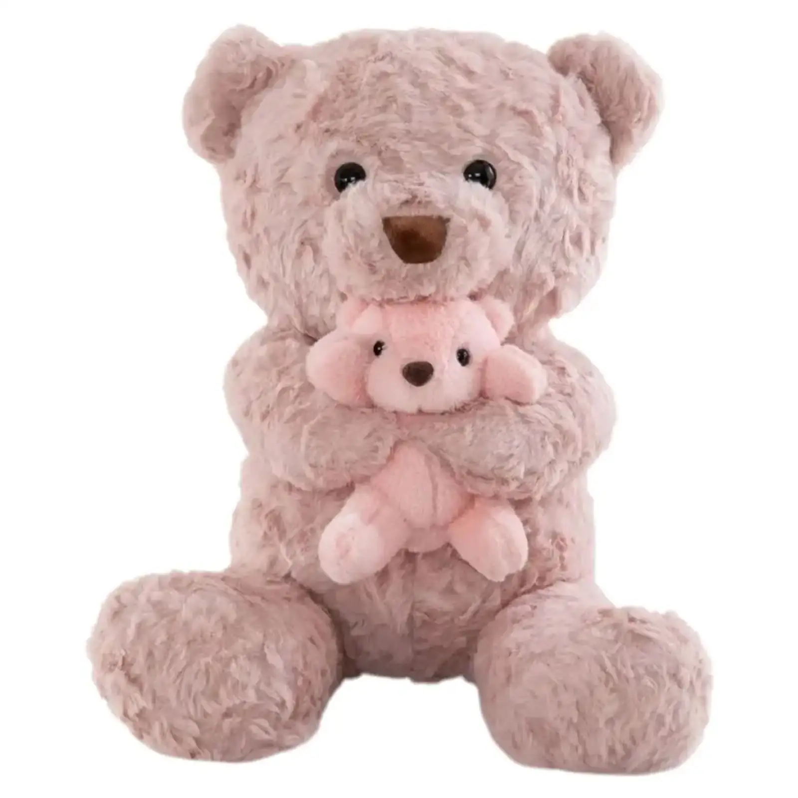 Игрушка-подушка Медведь с малышом и пледом 110х140 см розовый 509-33P ТМ COLORFUL HOME UA