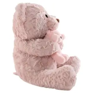 Игрушка-подушка Медведь с малышом и пледом 110х140 см розовый 509-33P ТМ COLORFUL HOME UA