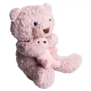 Игрушка-подушка Медведь с малышом и пледом 110х140 см розовый 509-33P ТМ COLORFUL HOME UA