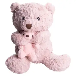 Игрушка-подушка Медведь с малышом и пледом 110х140 см розовый 509-33P ТМ COLORFUL HOME UA