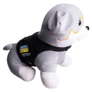 Игрушка-подушка Пес Патрон с пледом 110x140 см серый 509-6G ТМ COLORFUL HOME UA