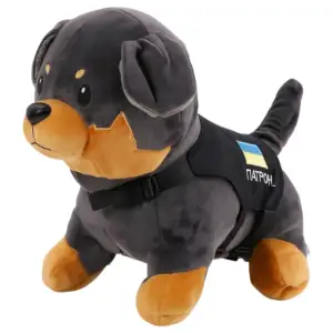 Игрушка-подушка Пес Патрон с пледом 110x140 см серый с коричневым 509-6GB ТМ COLORFUL HOME UA
