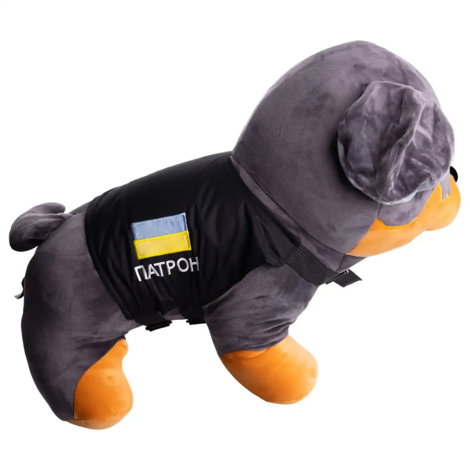 Игрушка-подушка Пес Патрон с пледом 110x140 см серый с коричневым 509-6GB ТМ COLORFUL HOME UA