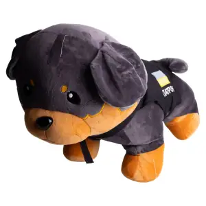 Игрушка-подушка Пес Патрон с пледом 110x140 см серый с коричневым 509-6GB ТМ COLORFUL HOME UA