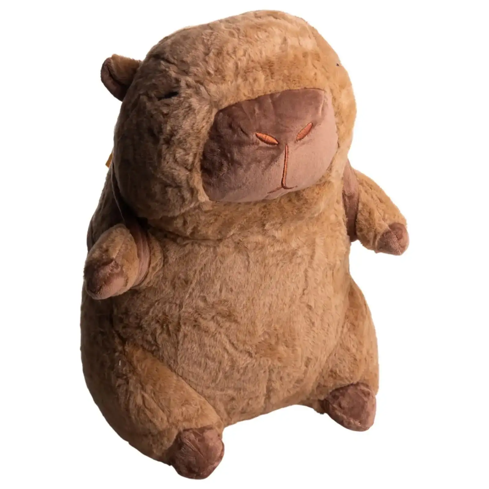 Игрушка-подушка Каприбара с гамбургером и пледом 110x140 см детский плюшевый коричневый 520-8 ТМ COLORFUL HOME UA