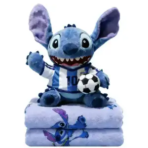 Игрушка-подушка Стич с мячом и пледом 110х140 см коралловый 509-30 ТМ COLORFUL HOME UA