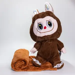 М'яка іграшка-плед, подушка 3 в 1 Labubu Brown Dragon плед в іграшці дитячий плед іграшка Лабубу Коричневий 520-29BR Yiwu UA