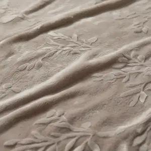 Покрывало на кровать 200×220 см плюшевое кофейный 9089-20-60-3 Colorful Home UA
