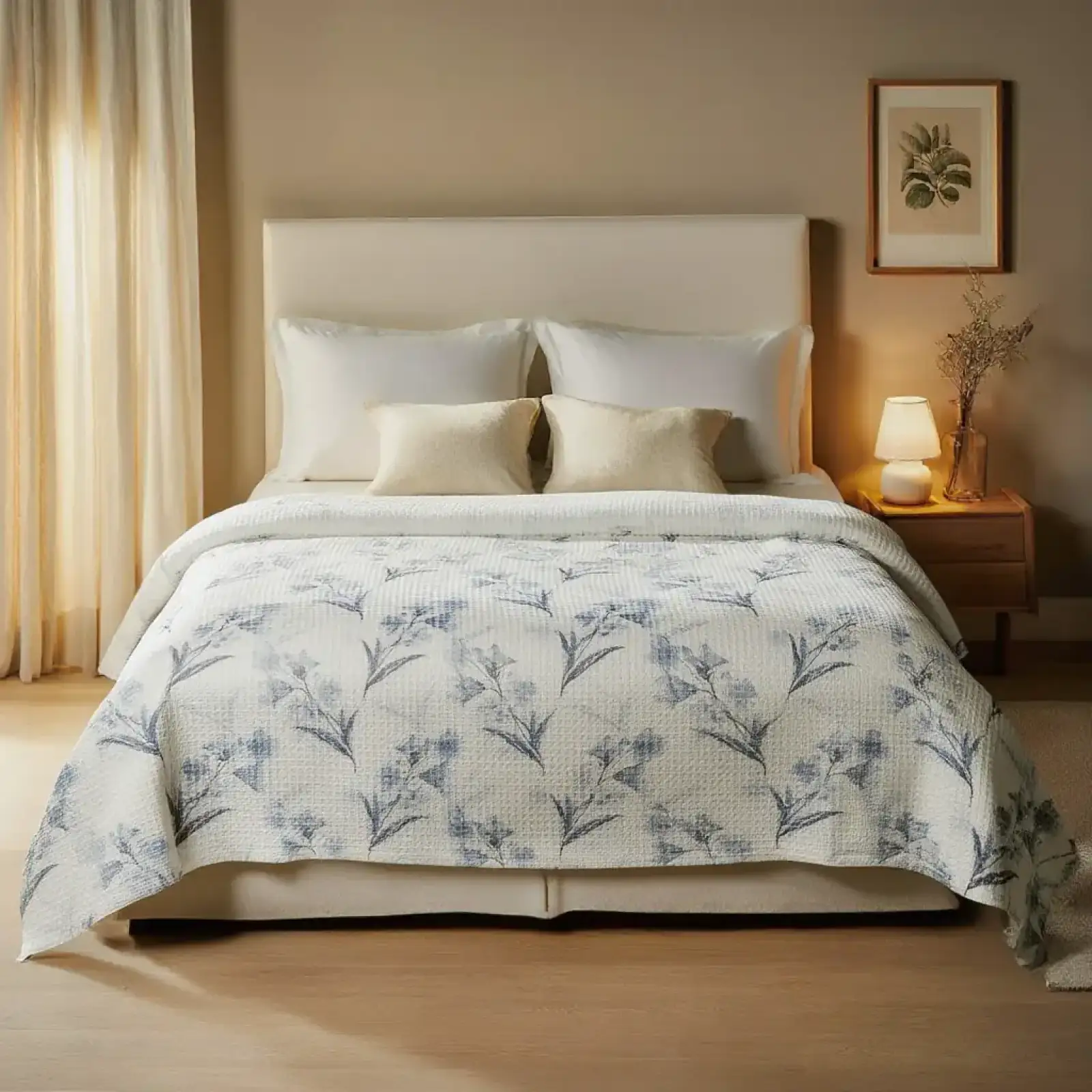 Покривало на ліжко 200*230 см бавовняне indigo 504-29-24-5 Colorful Home UA