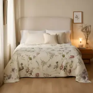 Покривало на ліжко 200*230 см бавовняне wildflower 504-29-24-3 Colorful Home UA