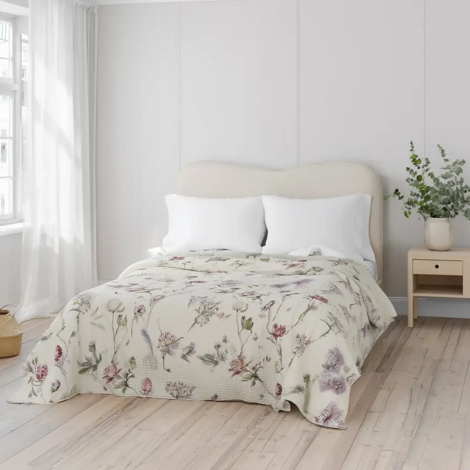 Покривало на ліжко 200*230 см бавовняне wildflower 504-29-24-3 Colorful Home UA