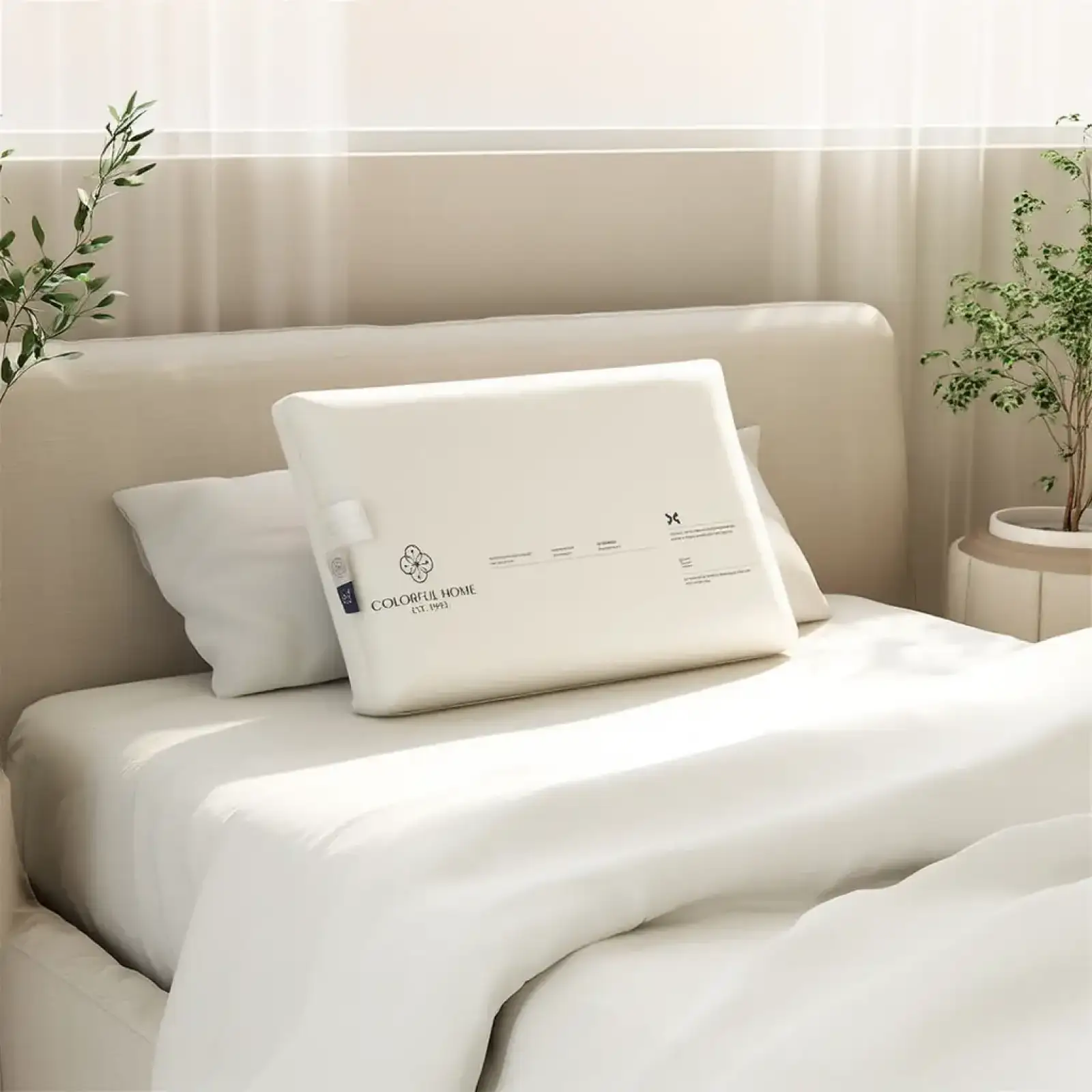 Подушка для сну з ефектом пам'яті 42*70 см гіпоалергенна кремовий Colorful Home 014-006-50 UA