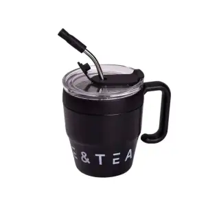 Термокружка Coffee & Tea с трубочкой черная HP-14-23B Yiwu UA