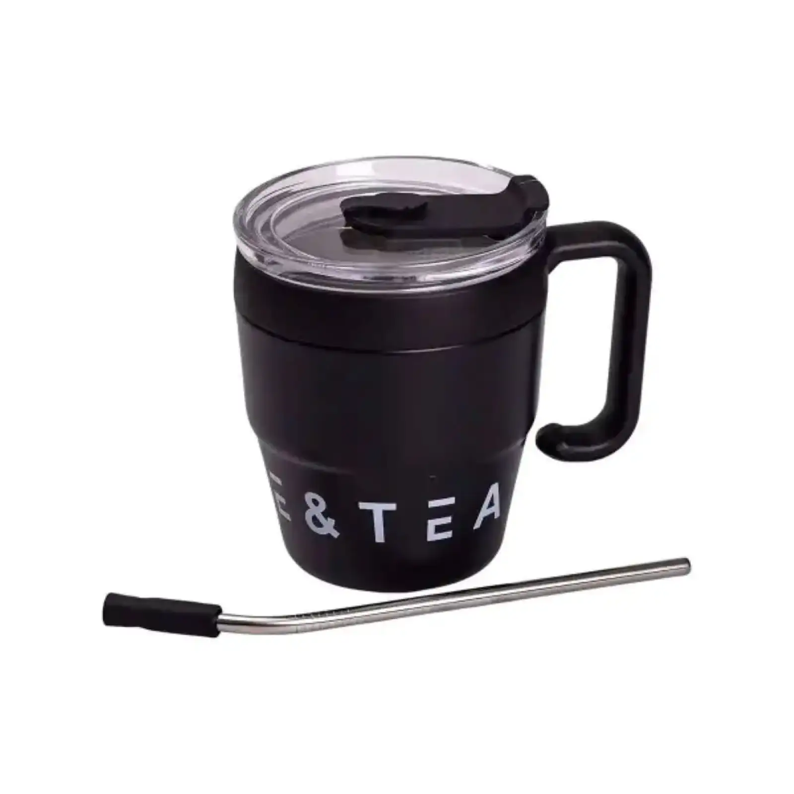 Термокружка Coffee & Tea с трубочкой черная HP-14-23B Yiwu UA