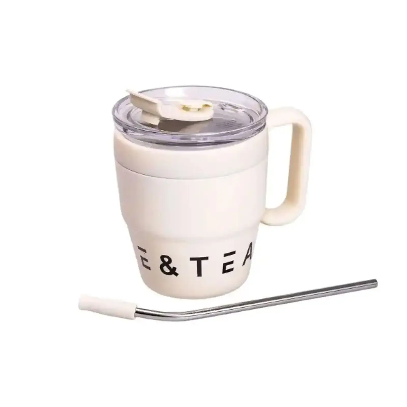 Термочашка Coffee & Tea з трубочкою бежева HP-14-23BE Yiwu UA