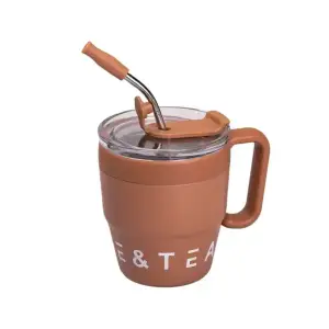 Термочашка Coffee & Tea з трубочкою коричнева HP-14-23BR Yiwu UA