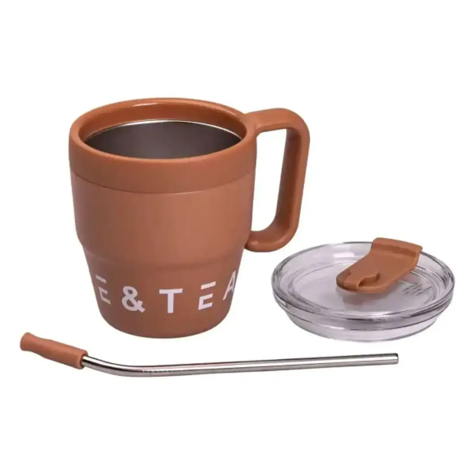 Термочашка Coffee & Tea з трубочкою коричнева HP-14-23BR Yiwu UA