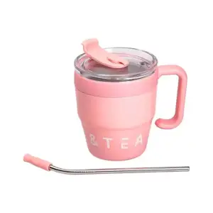 Термочашка Coffee & Tea з трубочкою рожева HP-14-23P Yiwu UA