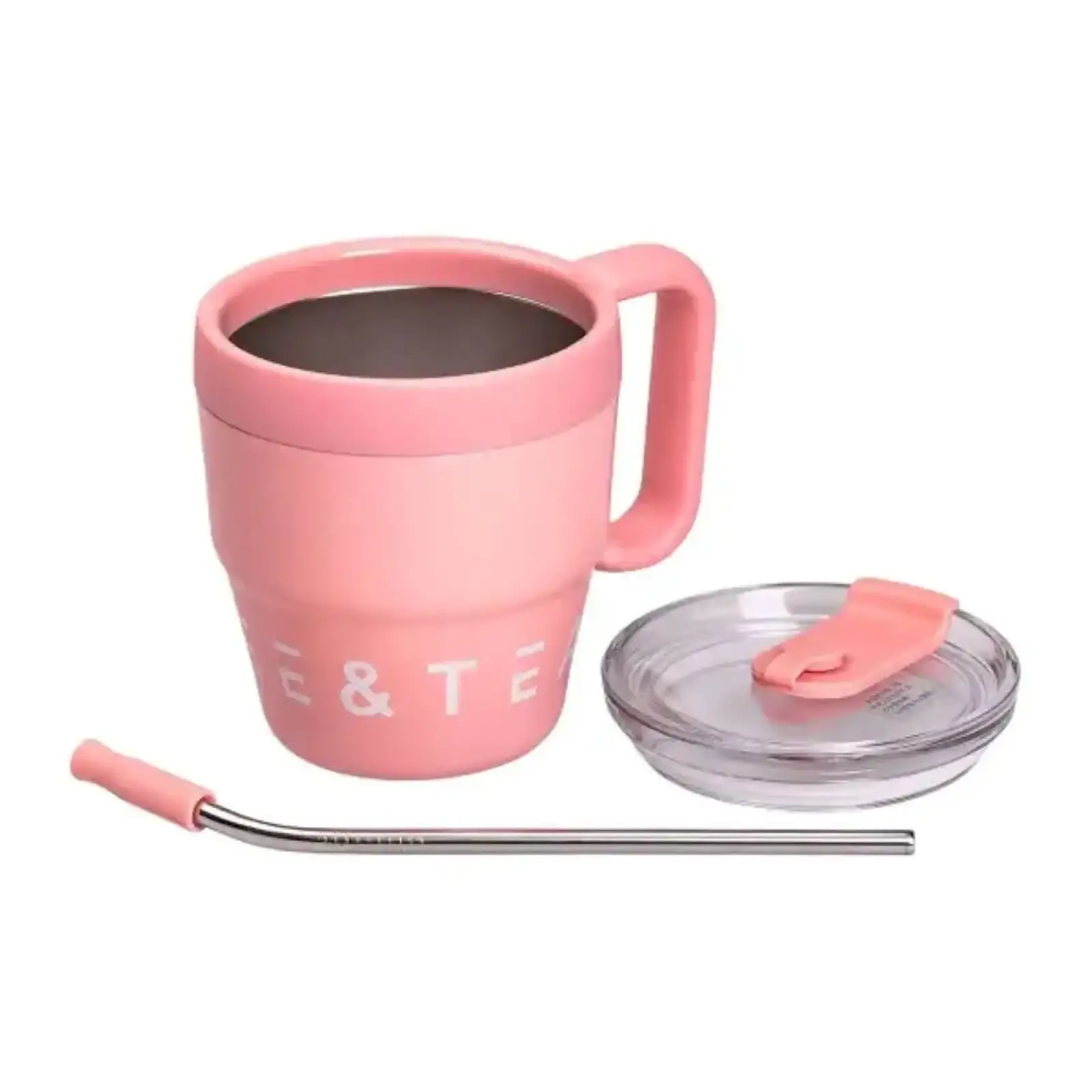 Термочашка Coffee & Tea з трубочкою рожева HP-14-23P Yiwu UA
