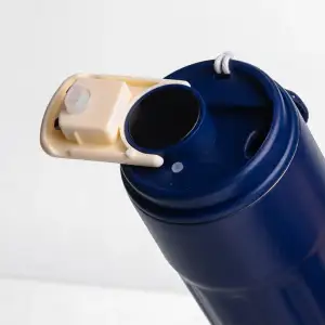 Термочашка Coffee 400 мл с ремешком и датчиком температуры, синий Yiwu HP-GM-4 UA