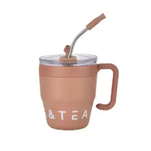 Термокружка Coffee & Tea с трубочкой коричневая HP-14-23BR Yiwu UA