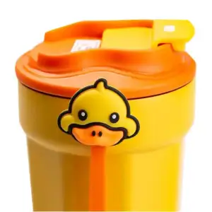 Термокружка 450 мл с крышкой на защелке G. Duck Желтый HP28489 Happy Life UA