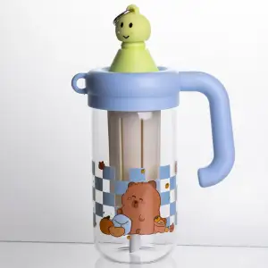 Пляшка для води скляна Capybara з ситечком 750 мл, волошковий Yiwu HP-GM-24 UA