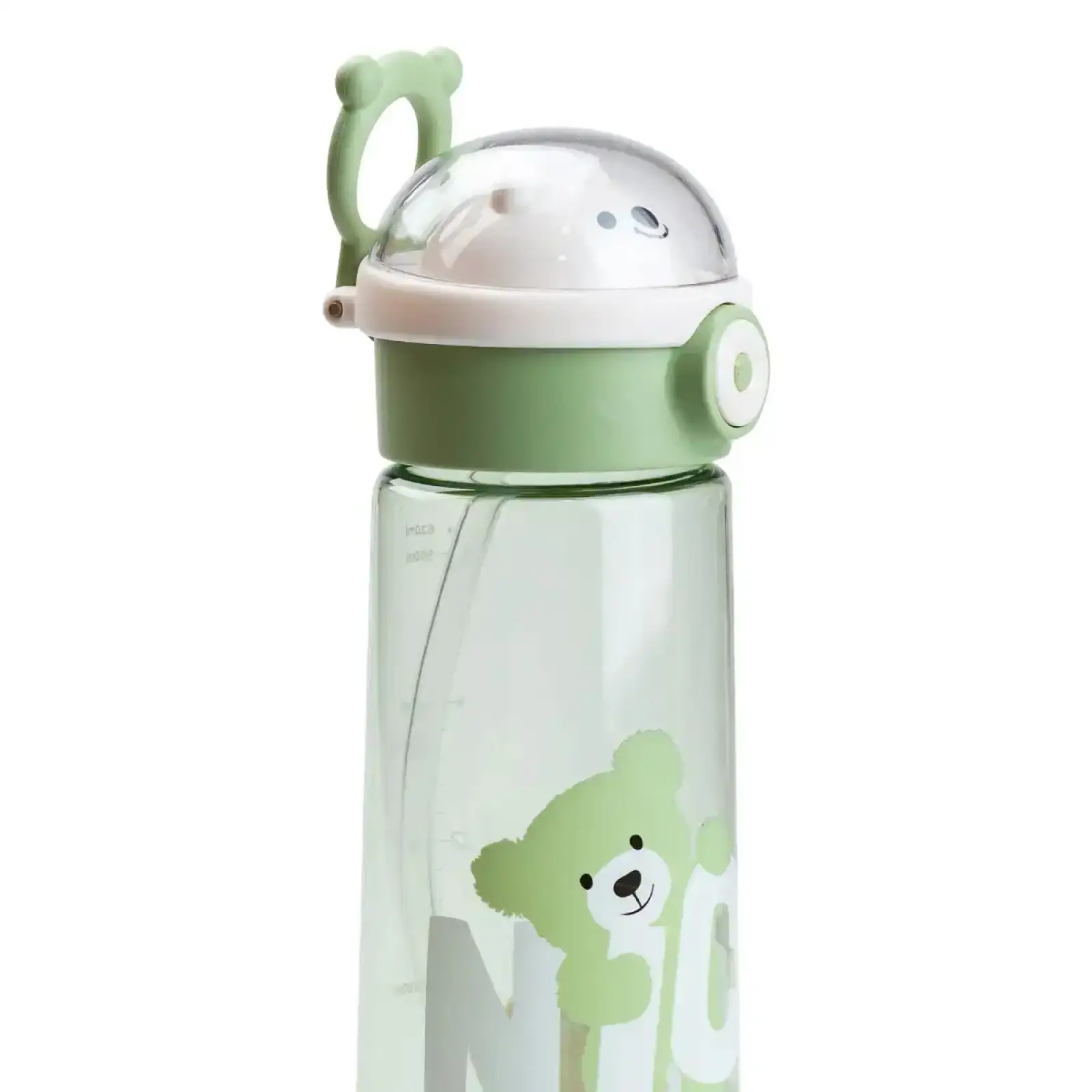 Бутылка для воды 620 мл с трубочкой Зеленая HP17300GR Happy Life UA