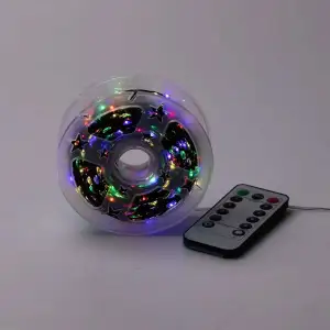 Гірлянда роса на пульті 100 метрів на 1000 led світлодіодів крапля на зеленому дроті мультиколор 1000L100MGML Garlando UA