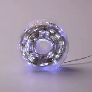Гирлянда роса на пульте 100 метров на 1000 led светодиодов капля белый провод белая 1000L100MWW Garlando UA