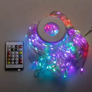 Розумна гірлянда Smart 200 LED довжина 2 м з керуванням зі смартфона прозора, мультиколор 1733042W Garlando UA