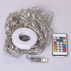 Розумна гірлянда Smart 200 LED довжина 2 м з керуванням зі смартфона прозора, мультиколор 1733042W Garlando UA
