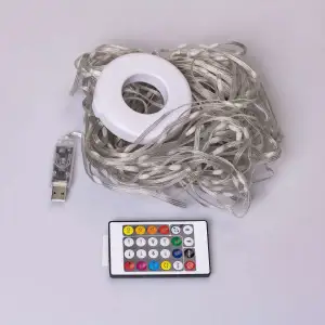 Розумна гірлянда Smart 200 LED довжина 2 м з керуванням зі смартфона прозора, мультиколор 1733042W Garlando UA