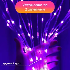 Розумна гірлянда Smart 200 LED довжина 2 м з керуванням зі смартфона прозора, мультиколор 1733042W Garlando UA