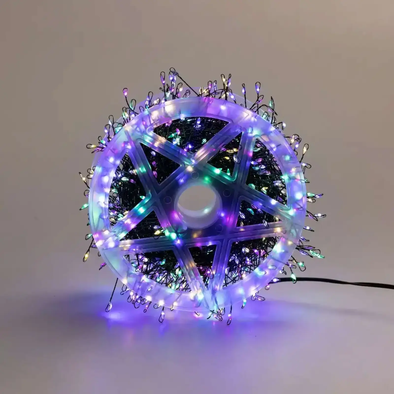 Гірлянда нитка хвойна лапа 30 метрів 640 led зелений дріт мультиколор D1750ML Garlando UA