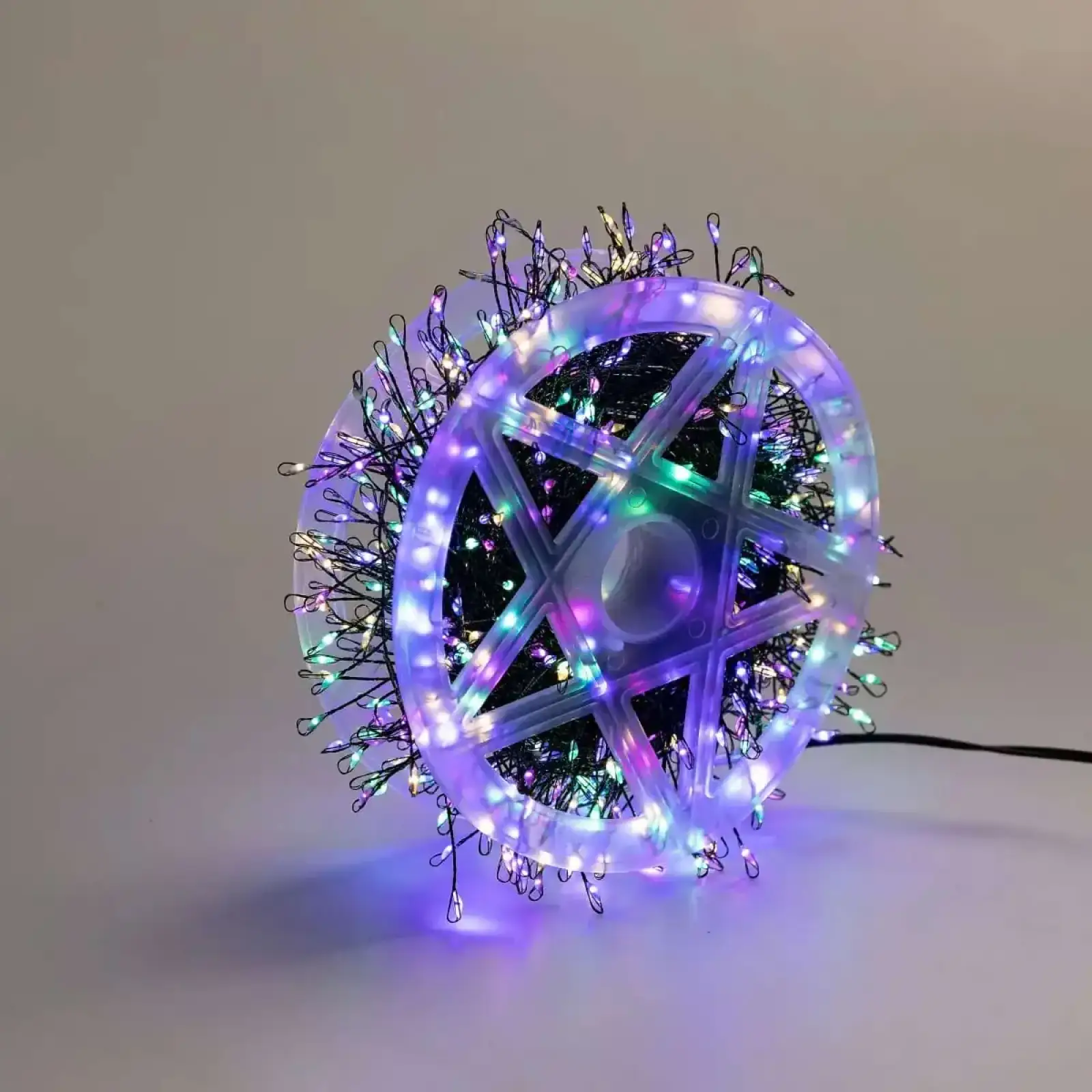 Гірлянда нитка хвойна лапа 30 метрів 640 led зелений дріт мультиколор D1750ML Garlando UA