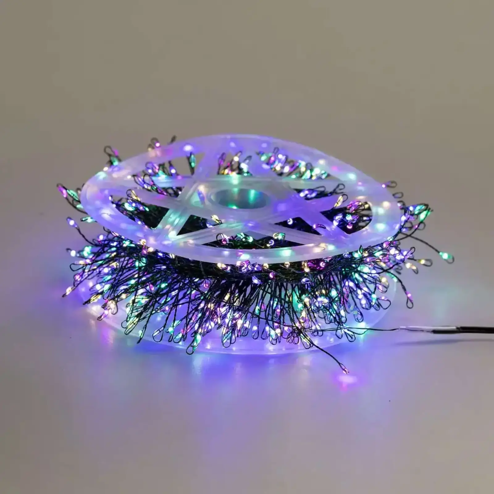 Гірлянда нитка хвойна лапа 30 метрів 640 led зелений дріт мультиколор D1750ML Garlando UA
