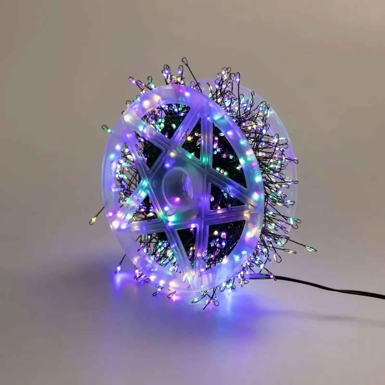 Гірлянда нитка хвойна лапа 30 метрів 640 led зелений дріт мультиколор D1750ML Garlando UA