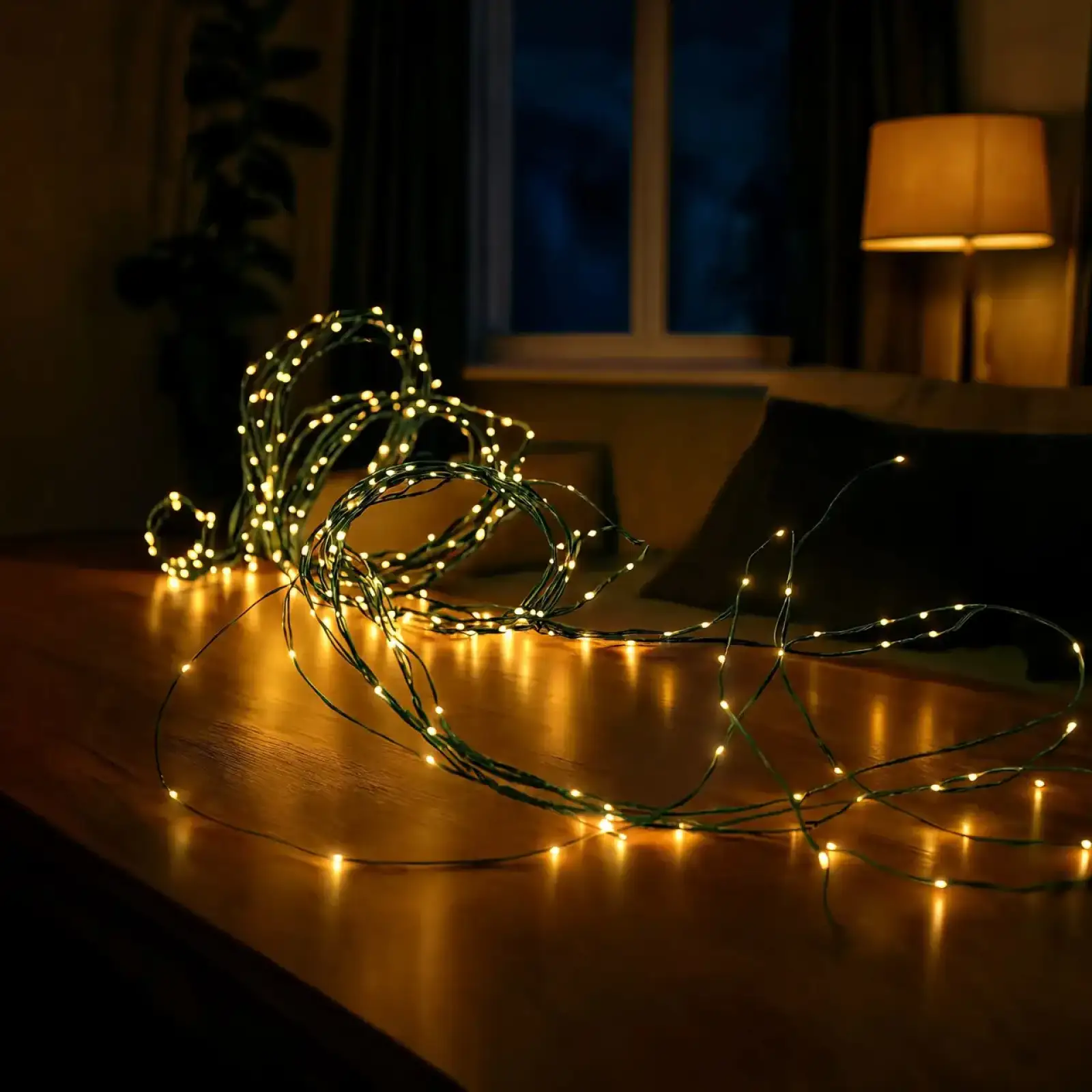 Гірлянда Кінський хвіст 600 LED 20 ниток 3 м зелена, жовтий GarlandoPro 1733015GY UA