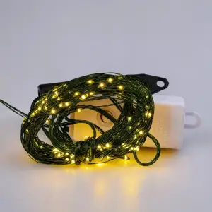 Гірлянда Кінський хвіст 600 LED 20 ниток 3 м зелена, жовтий GarlandoPro 1733015GY UA