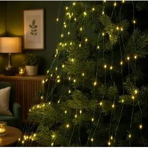 Гирлянда Конский хвост 600 LED 20 нитей 3 м зеленая, желтый GarlandoPro 1733015GY UA