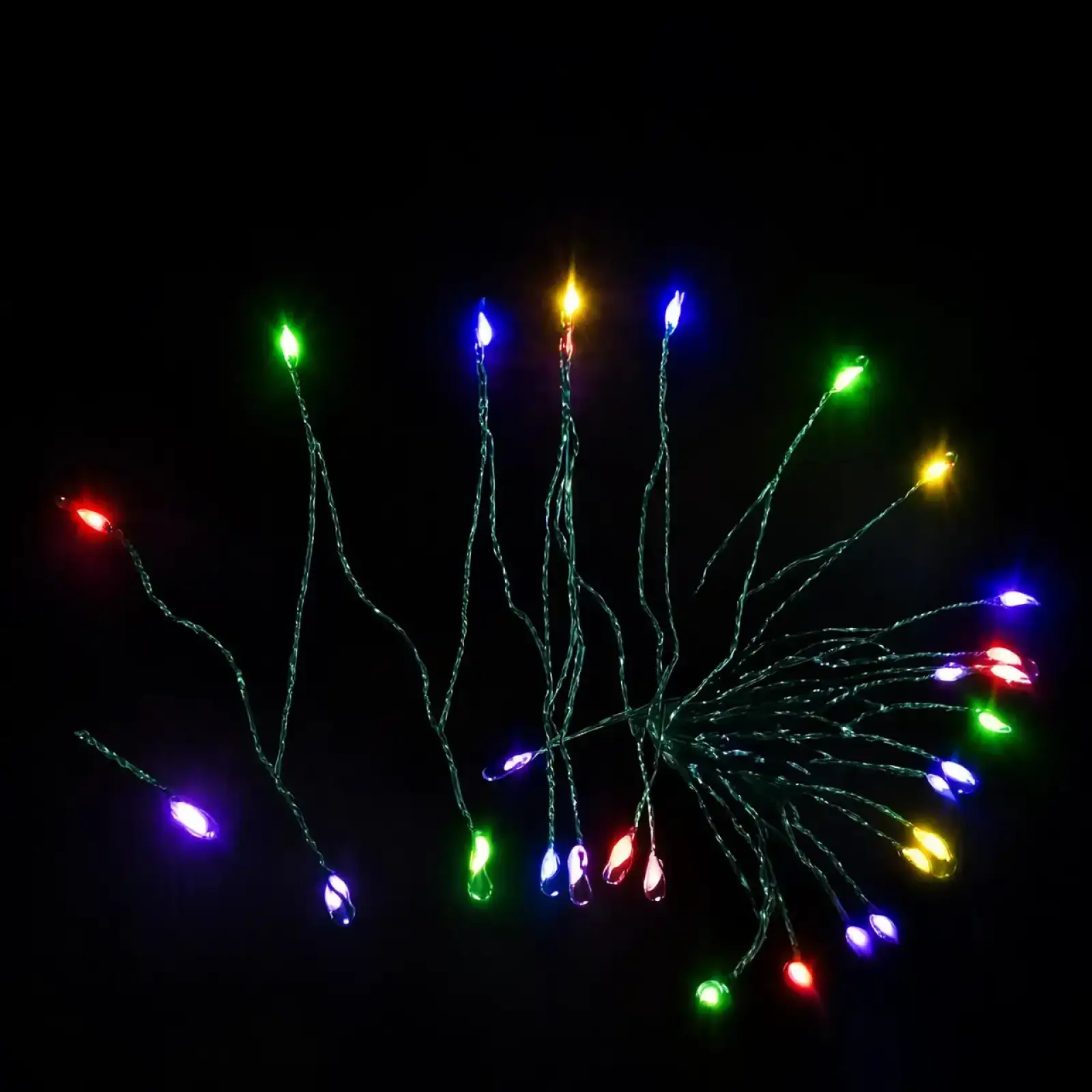 Гирлянда Конский хвост Мишура 1200 LED 20 нитей 2 м зеленая, мультиколор GarlandoPro D1200L2MGML UA