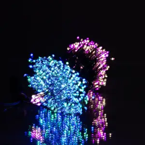 Гирлянда Конский хвост Мишура 1200 LED 20 нитей 2 м зеленая, мультиколор GarlandoPro D1200L2MGML UA