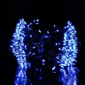 Гирлянда Конский хвост Мишура 1200 LED 20 нитей 2 м зеленая, синий GarlandoPro D1200L2MGBL UA
