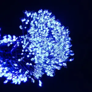 Гирлянда Конский хвост Мишура 1200 LED 20 нитей 2 м зеленая, синий GarlandoPro D1200L2MGBL UA